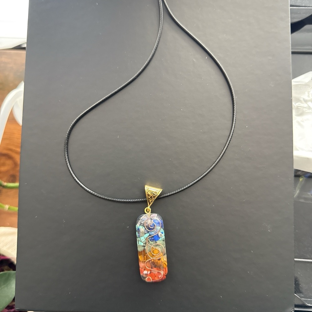 Vibrant Chakra Multicolor Pendant Necklace Style B